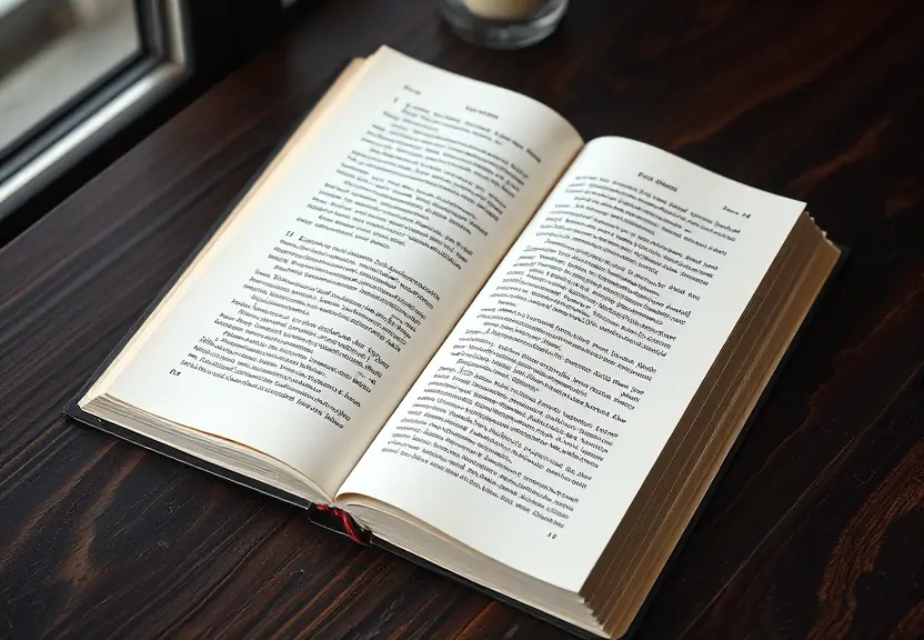 Livro fechado sobre a mesa, ao lado de uma xícara de café